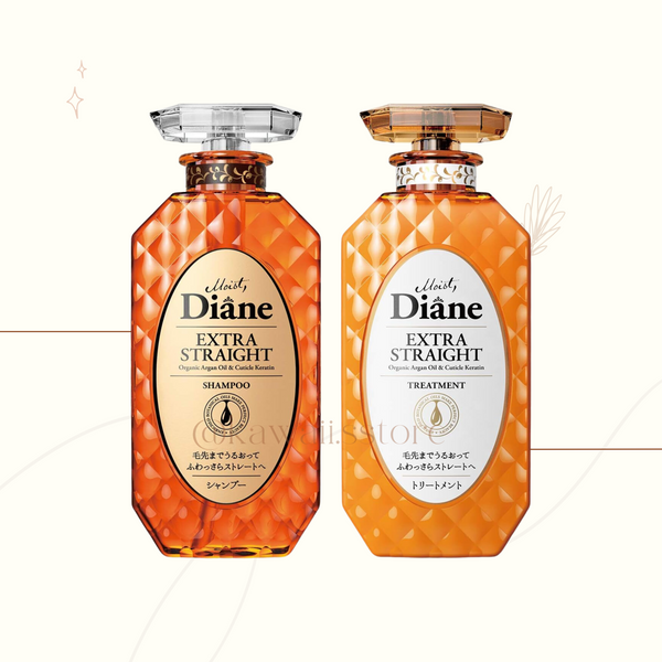 Moist Diâne Perfect Extra Straight Shampoo & Treatment Set (450ml)